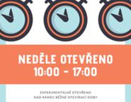 KNIHOVNA OTEVŘENA KAŽDOU NEDĚLI JIŽ OD 10:00 KNIHOVNA OTEVŘENA KAŽDOU NEDĚLI JIŽ OD 10:00